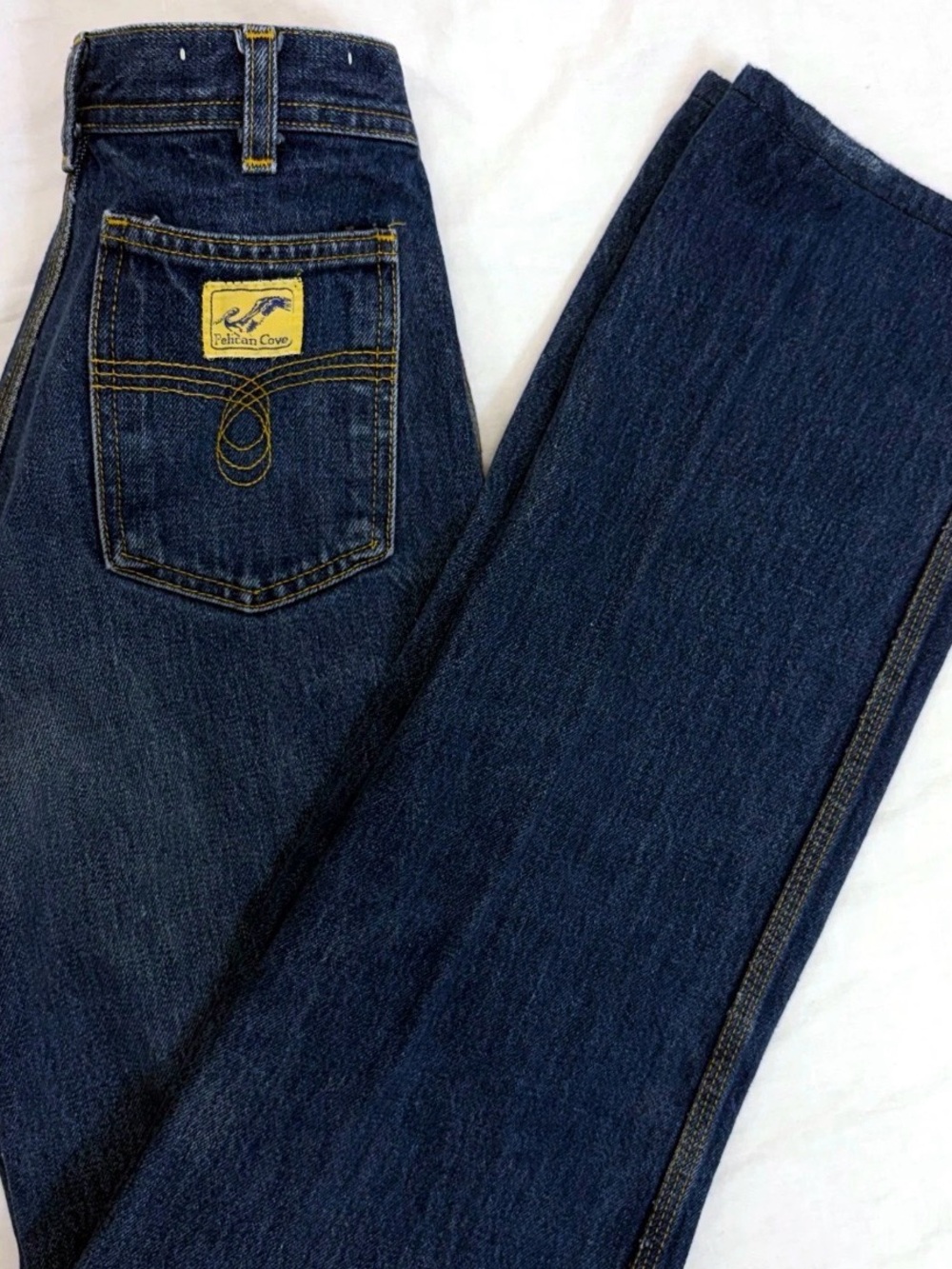 Pelican cove jeans vintage Women’s High-Waist Acid Wash Jeans - Blue